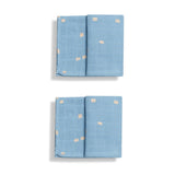 Pack de 2 Fraldas em Algodão Orgânico City Blue