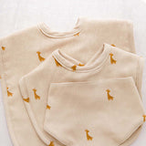 Bavoir XL en coton biologique Safari