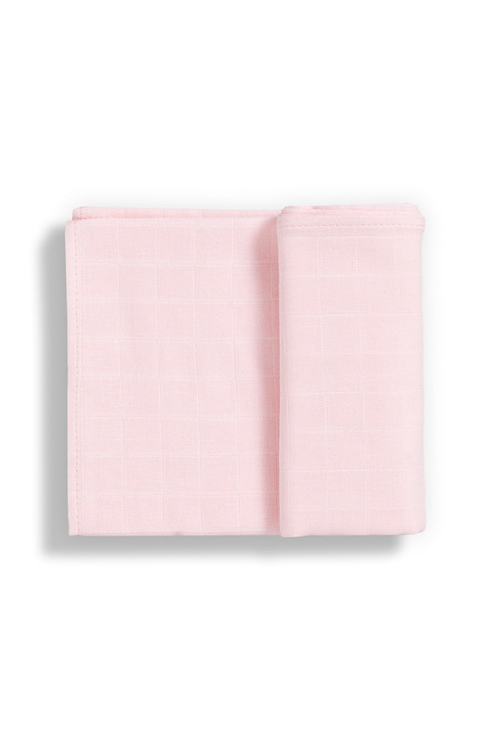 Fralda em Algodão Orgânico Liso Rosa