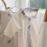 Pijama de invierno de algodón orgánico con estampado de cebra