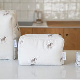 Trousse en coton biologique Zebra