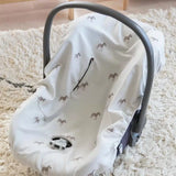 Funda para Silla de Coche de Algodón Orgánico Cebra
