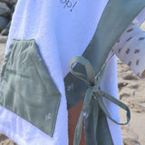 Poncho de playa de algodón orgánico Little Garden
