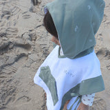 Poncho de playa de algodón orgánico Little Garden