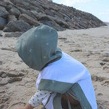 Poncho de playa de algodón orgánico Little Garden