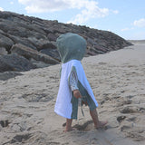 Poncho de playa de algodón orgánico Little Garden