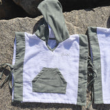 Poncho de playa de algodón orgánico Little Garden
