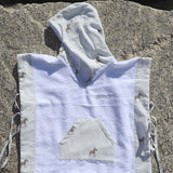 Poncho de Playa en Algodón Orgánico Cebra