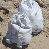 Mochila Toalla de Playa de Algodón Orgánico Cebra