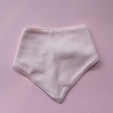 Bavoir triangle en coton biologique Uni rose
