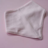 Bavoir triangle en coton biologique Uni rose