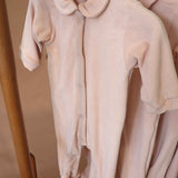 Pelele de invierno de algodón orgánico rosa