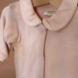 Pelele de invierno de algodón orgánico rosa