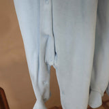 Pijama de invierno de algodón orgánico azul claro