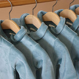 Pyjama d’hiver en coton biologique bleu foncé