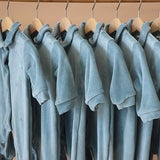 Pyjama d’hiver en coton biologique bleu foncé