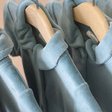 Pyjama d’hiver en coton biologique bleu foncé