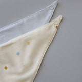 Pack de 2 baberos triangulares de algodón orgánico Confeti