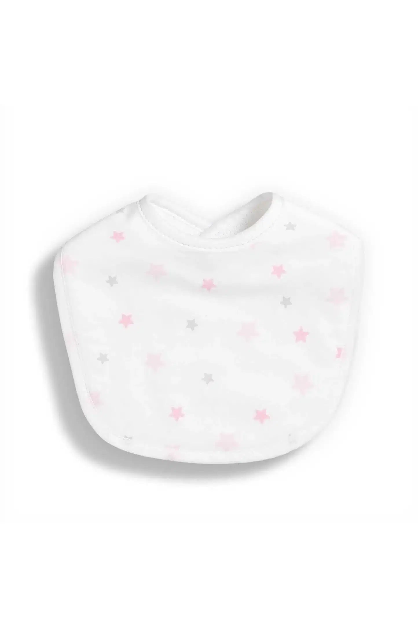Pack de 2 Babetes em Algodão Orgânico Estrelas Rosa
