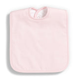 Babero XL de algodón orgánico liso rosa