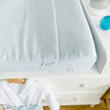 Capa Muda fraldas em Algodão Orgânico Little Dots Blue