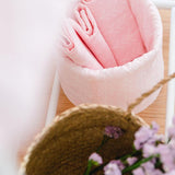 Cesta organizadora de algodón orgánico nórdico rosa