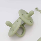 Paquete de 2 Chupetes de Silicona Verdes
