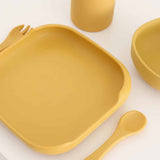 Plato con ventosa amarillo