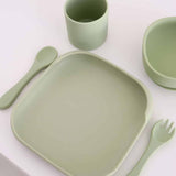 Juego de cubiertos verde