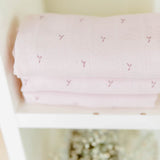 Lot de 2 langes en coton biologique Rose blush