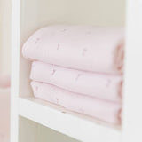 Lot de 2 langes en coton biologique Rose blush