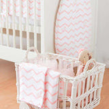 Paquete de 2 pañales de algodón orgánico Chevron Rosa