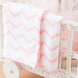 Paquete de 2 pañales de algodón orgánico Chevron Rosa