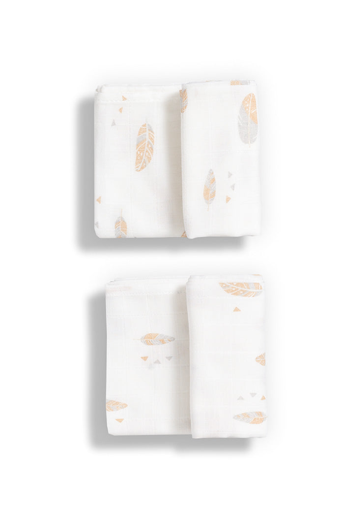 Pack de 2 Fraldas em Algodão Orgânico Penas