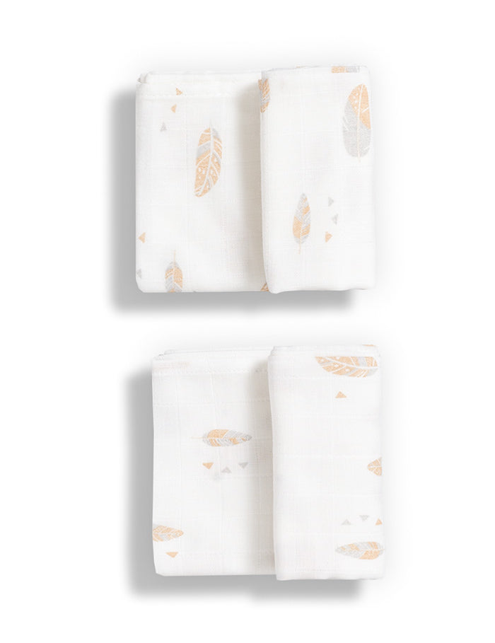 Pack de 2 Fraldas em Algodão Orgânico Penas