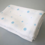 Organic Cotton Swaddle Blue Dots