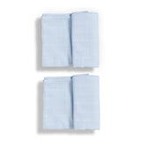 Paquete de 2 pañales lisos de algodón orgánico azul