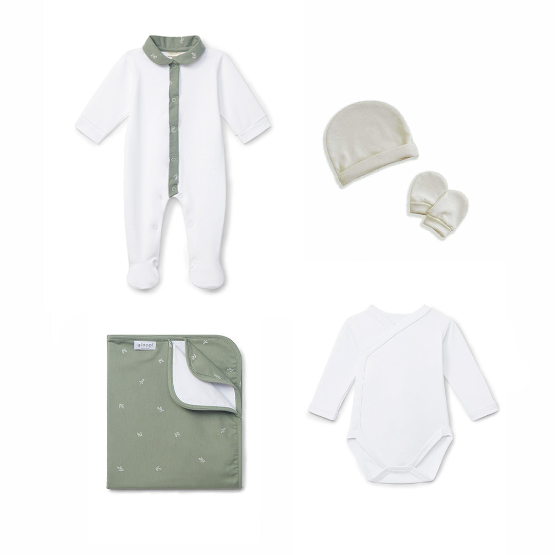 Kit Primeira Roupa em Algodão Orgânico Little Garden
