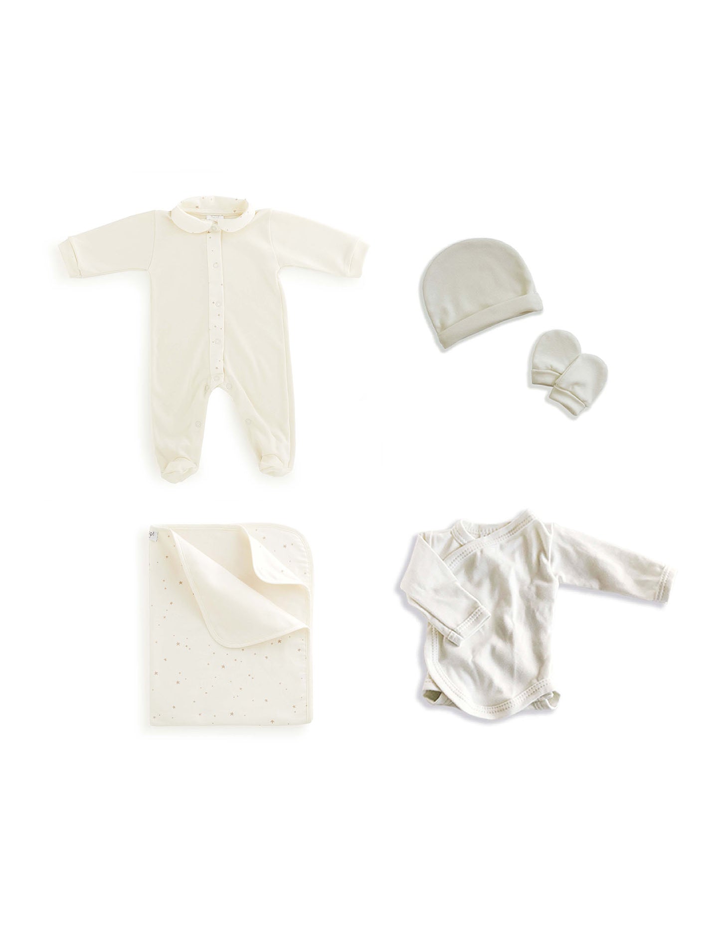 Kit Primeira Roupa em Algodão Orgânico Soft Sky