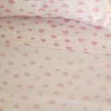 Conjunto de lençóis em Algodão Orgânico Nuvens Rosa (3 peças)