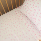 Conjunto de lençóis em Algodão Orgânico Nuvens Rosa (3 peças)