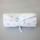 Portable Organic Cotton Changing Mat Blue Clouds