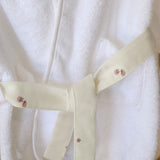 Robe em Algodão Orgânico Branco e Blueberry