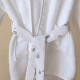 Robe em Algodão Orgânico Branco e Elefantes