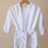 Robe em Algodão Orgânico Branco e Elefantes