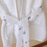 Robe em Algodão Orgânico Branco e Elefantes