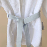 Robe em Algodão Orgânico Branco e Liso Azul