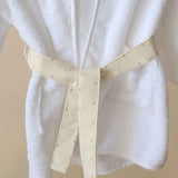 Robe em Algodão Orgânico Branco e Little Stripes