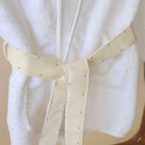 Robe em Algodão Orgânico Branco e Little Stripes