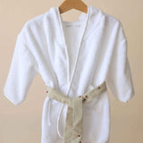 Robe em Algodão Orgânico Branco e Mushrooms
